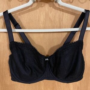 CHANGES- black lace covered bra